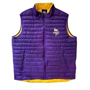 NFL Minnesota Vikings Purple Puffer Vest Men's XXL